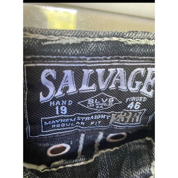 Salvage Men’s Mayhem Straight Regular Fit Jeans Size 33 R - Picture 3 of 9